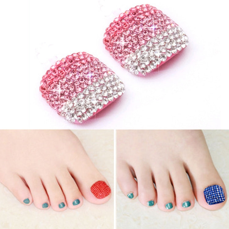 2 PCS Crystal Fake Nail Art Tips Rhinestone Full Cover Toenails Decals Stickers(NO:17) - Nail Stickers by PMC Jewellery | Online Shopping South Africa | PMC Jewellery | Buy Now Pay Later Mobicred