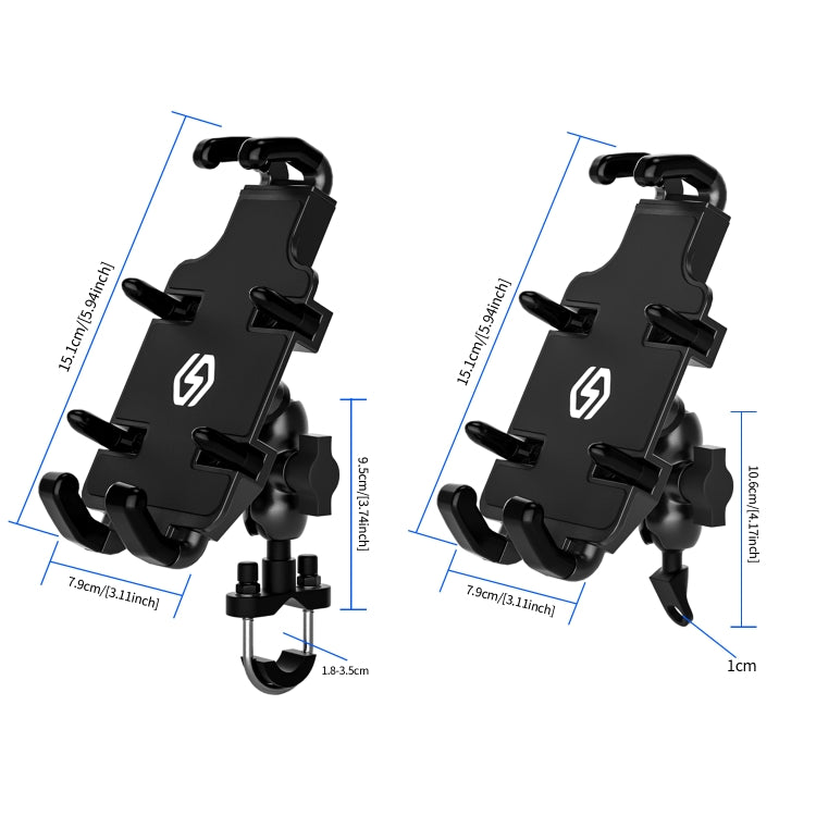 WUPP CS-1205A1 All Aluminum Alloy Motorcycle Navigation Bracket Phone Holder - Holder by WUPP | Online Shopping South Africa | PMC Jewellery | Buy Now Pay Later Mobicred