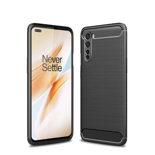 For OnePlus Nord Brushed Texture Carbon Fiber TPU Case(Black) - OnePlus Cases by PMC Jewellery | Online Shopping South Africa | PMC Jewellery