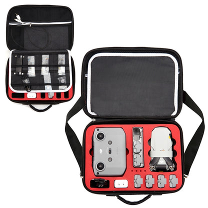 Multi-function PU Shoulder Storage Bag Suitcase with Baffle For DJI Mavic Mini 2(Red Liner) - Backpacks & Bags by PMC Jewellery | Online Shopping South Africa | PMC Jewellery | Buy Now Pay Later Mobicred