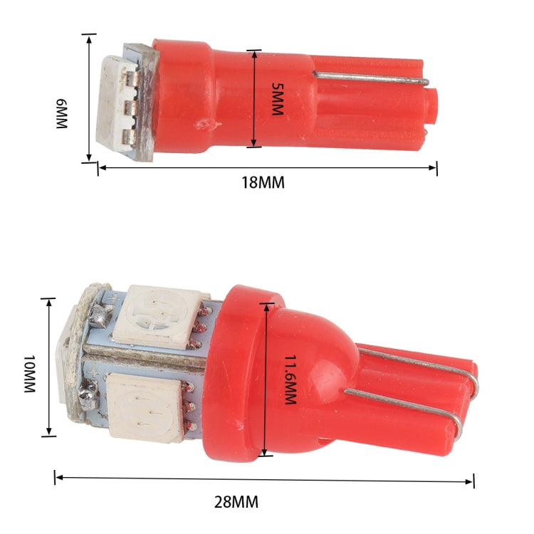 70 PCS T5 / T10 Car Modification LED Indicator Light with T5 / T10 Lamp Holder - Clearance Lights by PMC Jewellery | Online Shopping South Africa | PMC Jewellery | Buy Now Pay Later Mobicred