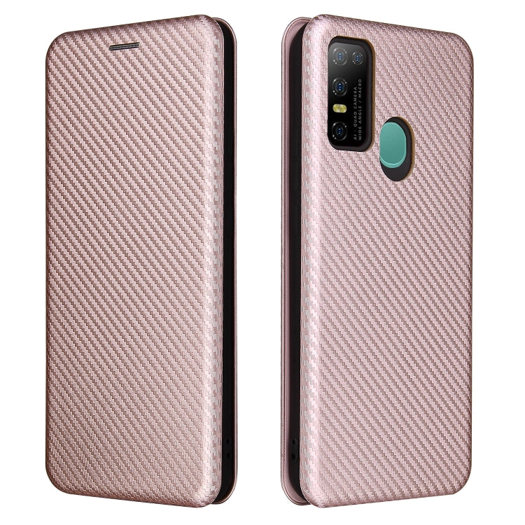 For DOOGEE N30 Carbon Fiber Texture Horizontal Flip TPU + PC + PU Leather Case with Card Slot(Pink) - More Brand by PMC Jewellery | Online Shopping South Africa | PMC Jewellery | Buy Now Pay Later Mobicred
