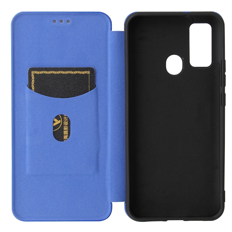 For DOOGEE N30 Carbon Fiber Texture Horizontal Flip TPU + PC + PU Leather Case with Card Slot(Blue) - More Brand by PMC Jewellery | Online Shopping South Africa | PMC Jewellery | Buy Now Pay Later Mobicred