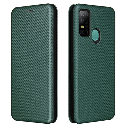 For DOOGEE N30 Carbon Fiber Texture Horizontal Flip TPU + PC + PU Leather Case with Card Slot(Green) - More Brand by PMC Jewellery | Online Shopping South Africa | PMC Jewellery | Buy Now Pay Later Mobicred