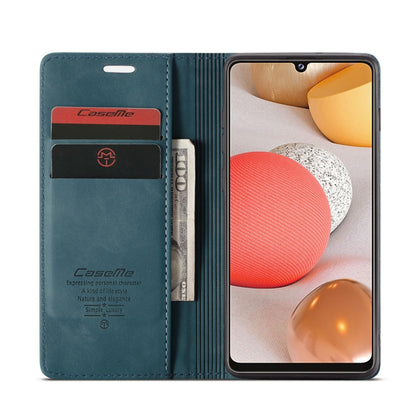 For Samsung Galaxy A42 5G CaseMe-013 Multifunctional Retro Frosted Horizontal Flip Leather Case with Card Slot & Holder & Wallet(Blue) - Galaxy Phone Cases by CaseMe | Online Shopping South Africa | PMC Jewellery | Buy Now Pay Later Mobicred