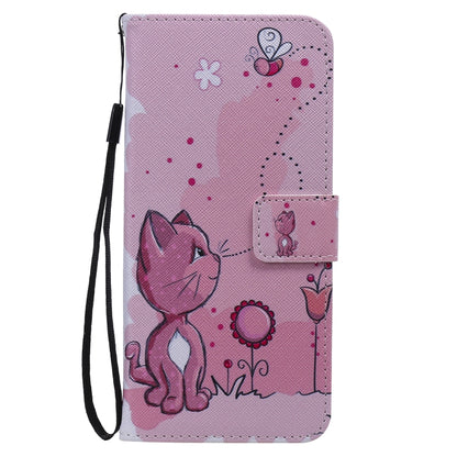 For Samsung Galaxy S20 FE Painted Pattern Horizontal Flip Leather Case, with Wallet & Holder & Card Slots & Lanyard(Cat and Bee) - Galaxy S20 FE Cases by PMC Jewellery | Online Shopping South Africa | PMC Jewellery