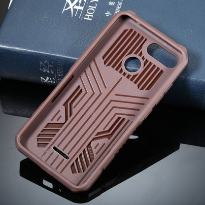 For Xiaomi Redmi 6 Armor Warrior Shockproof PC + TPU Protective Case(Coffee) - Xiaomi Cases by PMC Jewellery | Online Shopping South Africa | PMC Jewellery