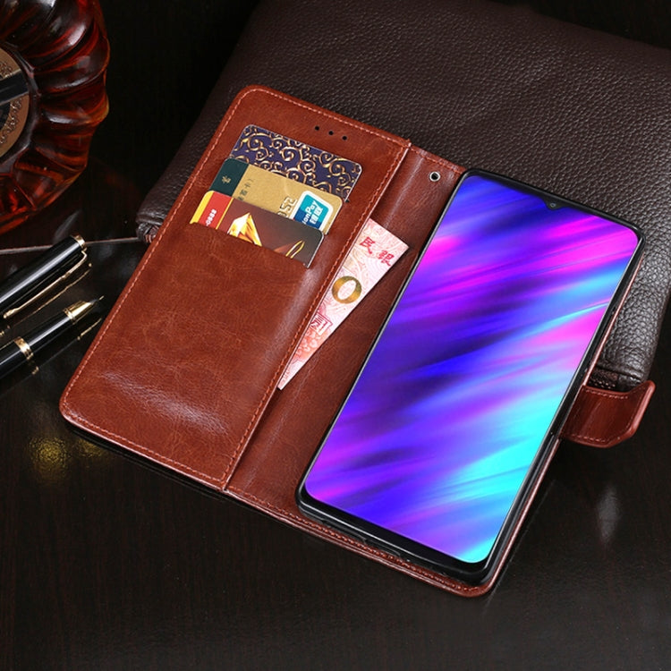 For Meizu M10 idewei Crazy Horse Texture Horizontal Flip Leather Case with Holder & Card Slots & Wallet(Brown) - Meizu by idewei | Online Shopping South Africa | PMC Jewellery | Buy Now Pay Later Mobicred