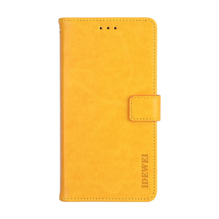 For Meizu M10 idewei Crazy Horse Texture Horizontal Flip Leather Case with Holder & Card Slots & Wallet(Yellow) - Meizu by idewei | Online Shopping South Africa | PMC Jewellery | Buy Now Pay Later Mobicred