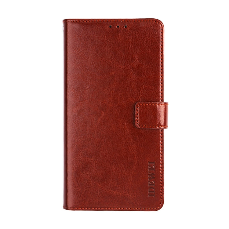 For UMIDIGI A7S idewei Crazy Horse Texture Horizontal Flip Leather Case with Holder & Card Slots & Wallet(Brown) - More Brand by idewei | Online Shopping South Africa | PMC Jewellery | Buy Now Pay Later Mobicred