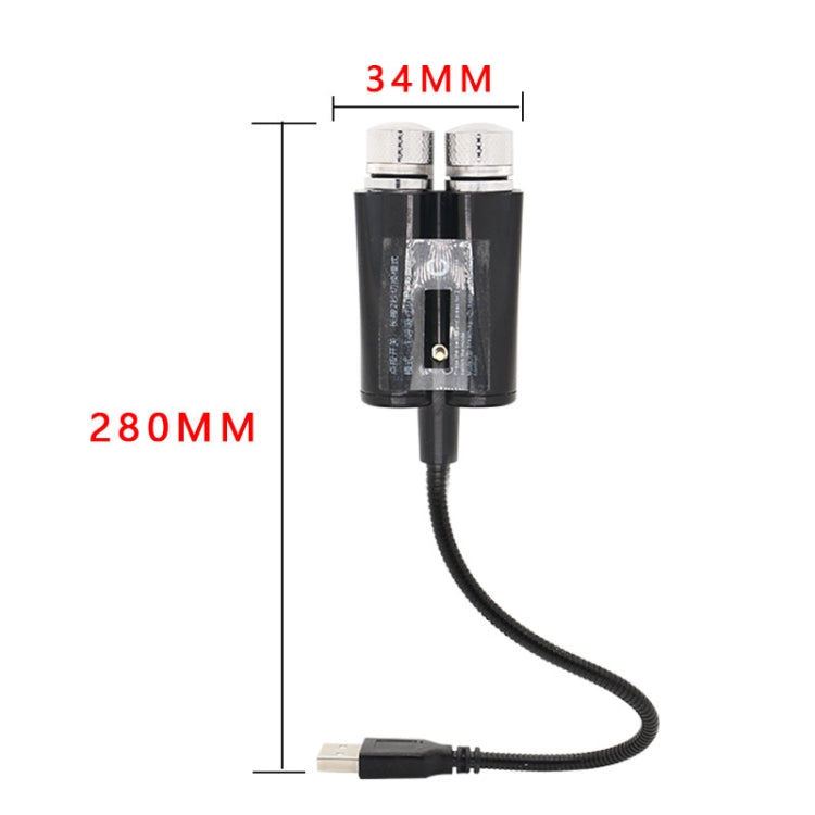 Car Two-color USB Star Dome Light Atmosphere Laser Projection Decorative Light, Constantly Bright Version(Red Green) - Atmosphere lights by PMC Jewellery | Online Shopping South Africa | PMC Jewellery | Buy Now Pay Later Mobicred