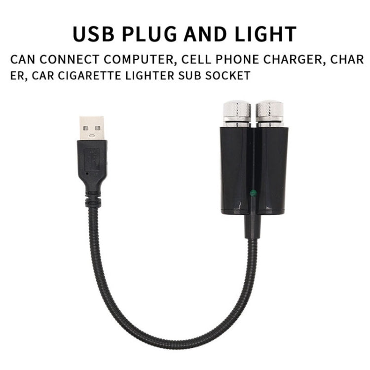 Car Two-color USB Star Dome Light Atmosphere Laser Projection Decorative Light, Constantly Bright Version(Red Green) - Atmosphere lights by PMC Jewellery | Online Shopping South Africa | PMC Jewellery | Buy Now Pay Later Mobicred