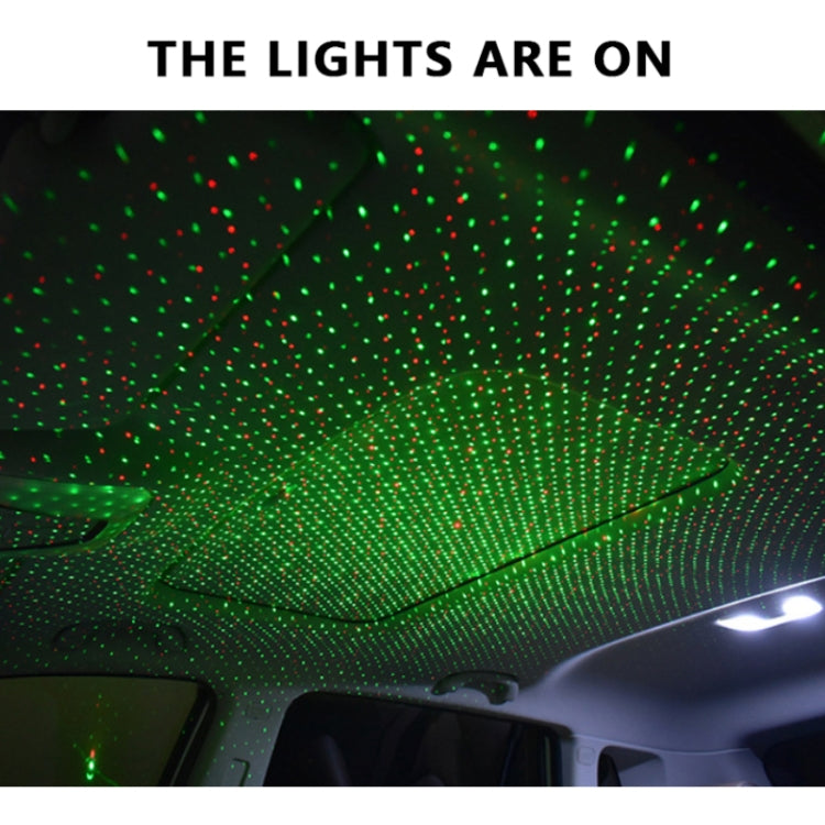 Car Two-color USB Star Dome Light Atmosphere Laser Projection Decorative Light, Constantly Bright Version(Red Green) - Atmosphere lights by PMC Jewellery | Online Shopping South Africa | PMC Jewellery | Buy Now Pay Later Mobicred