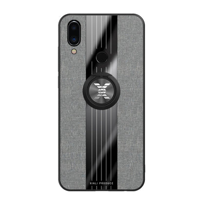 For Meizu Note 9 XINLI Stitching Cloth Texture Shockproof TPU Protective Case with Ring Holder(Grey) - Meizu by XINLI | Online Shopping South Africa | PMC Jewellery | Buy Now Pay Later Mobicred