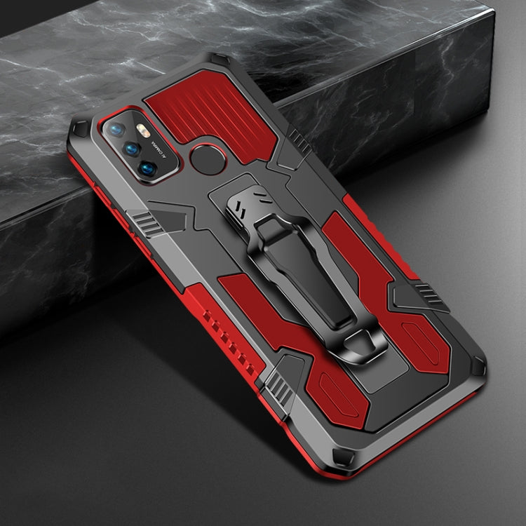 For OPPO A53 2020 / A32 Machine Armor Warrior Shockproof PC + TPU Protective Case(Red) - OPPO Cases by PMC TechLife | Online Shopping South Africa | PMC TechLife | Buy Now Pay Later Mobicred