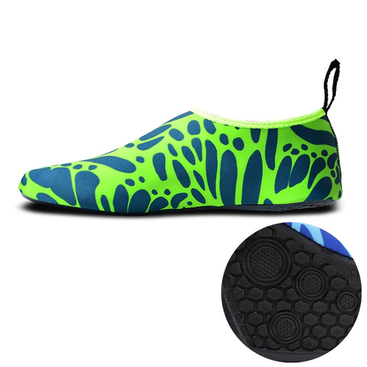 Non-slip Wear-resisting Thick Rubber Sole Diving Shoes and  Socks, One Pair, Size:XXL (Figured Green) - Swimming Fins & Diving Shoes by PMC Jewellery | Online Shopping South Africa | PMC Jewellery | Buy Now Pay Later Mobicred