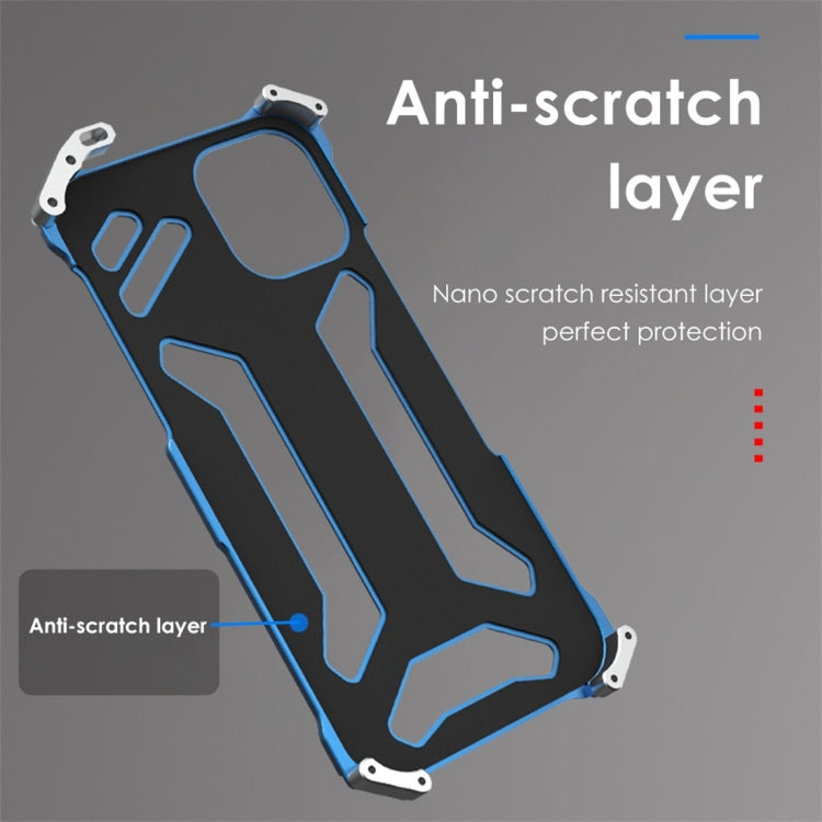 For iPhone 11 Pro R-JUST Shockproof Dustproof Armor Metal Protective Case(Blue) - free shipping - PMC TechLife - Order now!