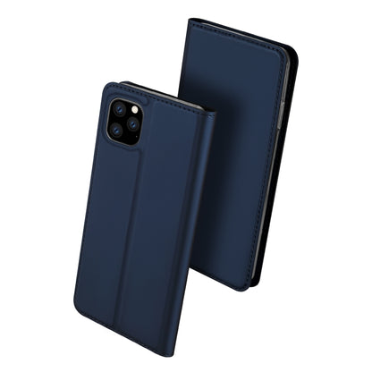 For iPhone 11 DUX DUCIS Skin Pro Series Shockproof Horizontal Flip Leather Case with Holder & Card Slots(Dark Blue) - iPhone 11 Cases by DUX DUCIS | Online Shopping South Africa | PMC Jewellery | Buy Now Pay Later Mobicred