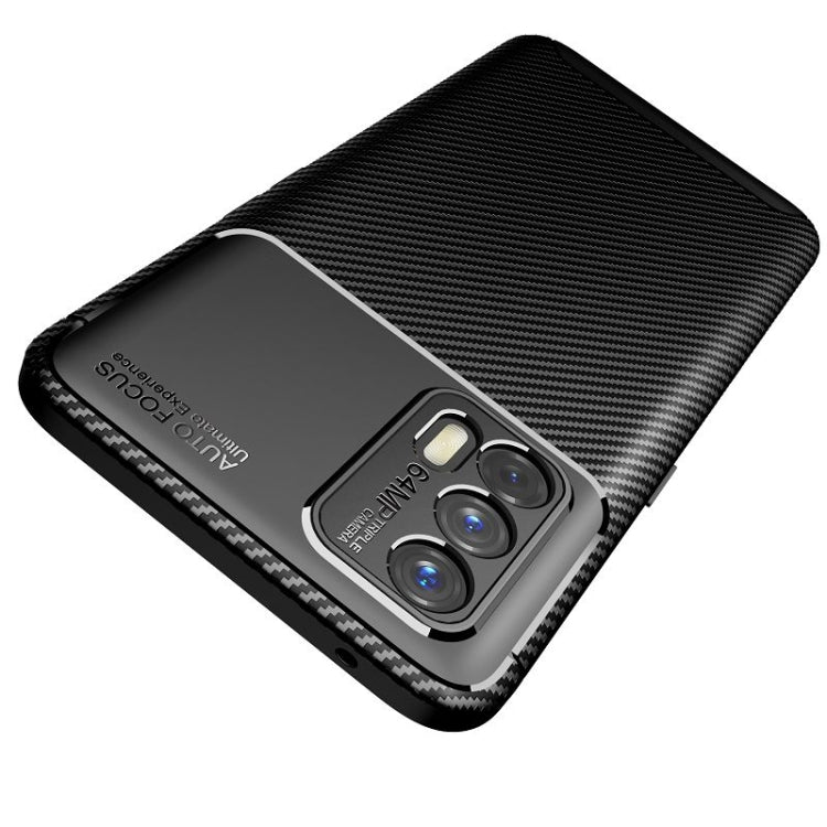 For OPPO Realme GT 5G Carbon Fiber Texture Shockproof TPU Case(Blue) - Realme Cases by PMC Jewellery | Online Shopping South Africa | PMC Jewellery | Buy Now Pay Later Mobicred