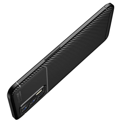 For OPPO Realme GT 5G Carbon Fiber Texture Shockproof TPU Case(Blue) - Realme Cases by PMC Jewellery | Online Shopping South Africa | PMC Jewellery | Buy Now Pay Later Mobicred