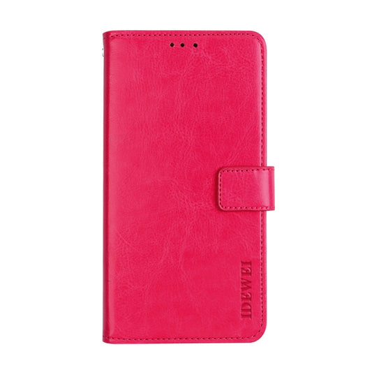 For Meizu 18 idewei Crazy Horse Texture Horizontal Flip Leather Case with Holder & Card Slots & Wallet(Rose Red) - Meizu by idewei | Online Shopping South Africa | PMC Jewellery | Buy Now Pay Later Mobicred