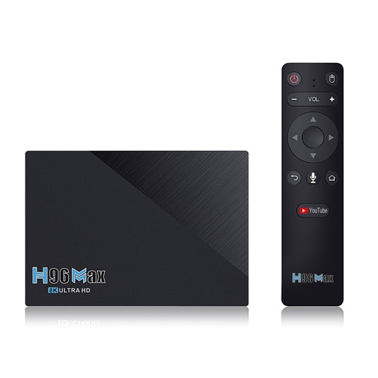 H96 Max 8K Smart TV BOX Android 11.0 Media Player with Remote Control, Quad Core RK3566, RAM: 4GB, ROM: 32GB, Dual Frequency 2.4GHz WiFi / 5G, Plug Type:EU Plug - RK3566 by PMC Jewellery | Online Shopping South Africa | PMC Jewellery | Buy Now Pay Later Mobicred