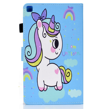 Painted Pattern TPU Horizontal Flip Leather Protective Case For Samsung Galaxy Tab A 8.0 (2019)(Rainbow Unicorn) - Other Galaxy Tab PC by PMC Jewellery | Online Shopping South Africa | PMC Jewellery