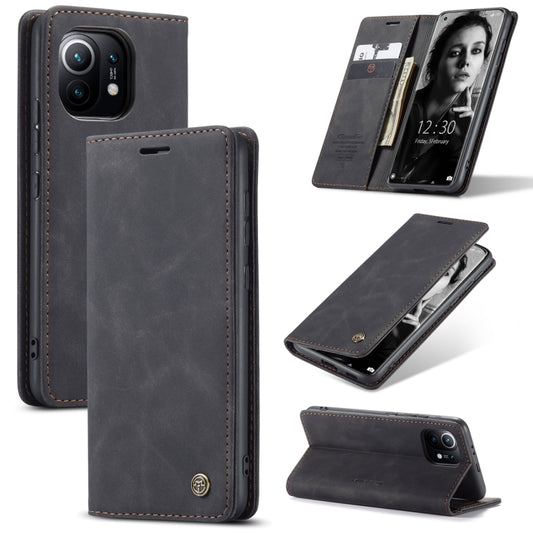 For Xiaomi Mi 11 CaseMe 013 Multifunctional Horizontal Flip Leather Case with Holder & Card Slot & Wallet(Black) - Xiaomi Cases by CaseMe | Online Shopping South Africa | PMC Jewellery | Buy Now Pay Later Mobicred