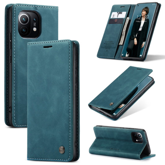 For Xiaomi Mi 11 CaseMe 013 Multifunctional Horizontal Flip Leather Case with Holder & Card Slot & Wallet(Blue) - Xiaomi Cases by CaseMe | Online Shopping South Africa | PMC Jewellery | Buy Now Pay Later Mobicred