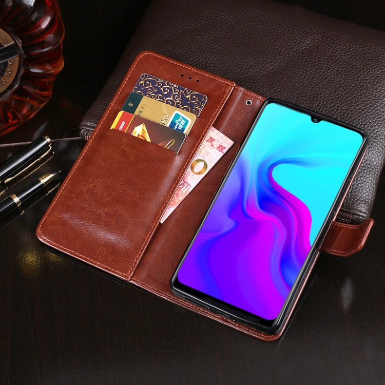 For Blackview A80S idewei Crazy Horse Texture Horizontal Flip Leather Case with Holder & Card Slots & Wallet(Brown) - More Brand by idewei | Online Shopping South Africa | PMC TechLife | Buy Now Pay Later Mobicred