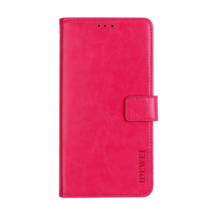 For TCL 20 SE idewei Crazy Horse Texture Horizontal Flip Leather Case with Holder & Card Slots & Wallet(Rose Red) - More Brand by idewei | Online Shopping South Africa | PMC Jewellery | Buy Now Pay Later Mobicred