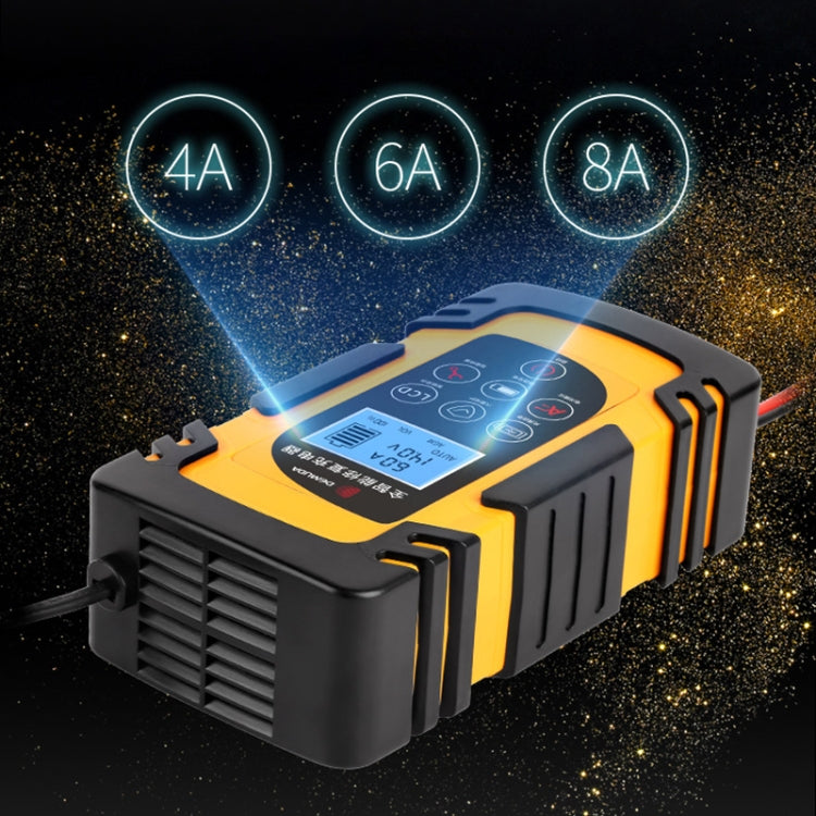 DEMUDA DC-80 Car Battery Charger 12V/24V Intelligent Pulse Repair Type Lead-acid Battery, Plug Type:AU Plug(Yellow) - Battery Charger by PMC Jewellery | Online Shopping South Africa | PMC Jewellery | Buy Now Pay Later Mobicred