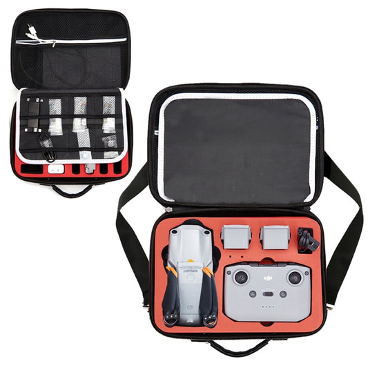 Portable Single Shoulder Storage Travel Carrying Cover Case Box with Baffle Separator for DJI Air 2S(Black + Red Liner) - Backpacks & Bags by PMC Jewellery | Online Shopping South Africa | PMC Jewellery | Buy Now Pay Later Mobicred