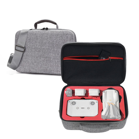 Portable Carry Case Waterproof Scratch-proof Anti-shock Travel Carrying Cover Case Box for DJI Air 2s(Grey+Red Liner) - Backpacks & Bags by PMC Jewellery | Online Shopping South Africa | PMC Jewellery | Buy Now Pay Later Mobicred