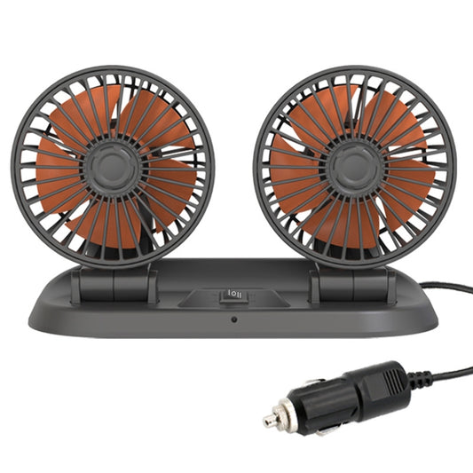 F410 24V Car Dual-head Folding Electric Cooling Fan with Temporary Temporary Parking Card - Heating & Fans by PMC Jewellery | Online Shopping South Africa | PMC Jewellery | Buy Now Pay Later Mobicred