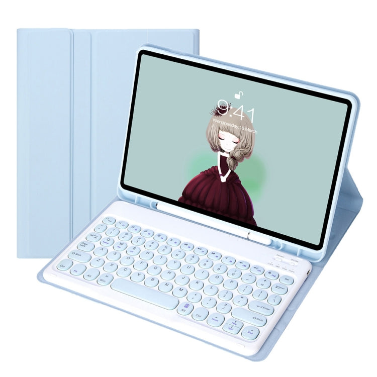 YT098B Detachable Candy Color Skin Feel Texture Round Keycap Bluetooth Keyboard Leather Case For iPad Air 11 2024 / 2025 / Air 4 10.9 2020 / Air 5 10.9 2022 (White Ice) - For iPad Air by PMC TechLife | Online Shopping South Africa | PMC TechLife | Buy Now Pay Later Mobicred