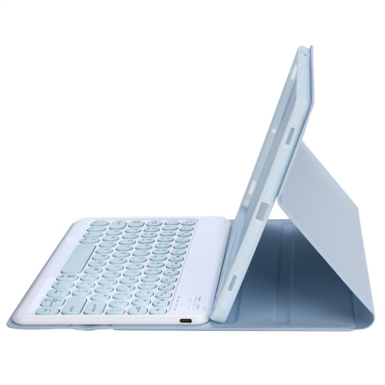YT098B Detachable Candy Color Skin Feel Texture Round Keycap Bluetooth Keyboard Leather Case For iPad Air 11 2024 / 2025 / Air 4 10.9 2020 / Air 5 10.9 2022 (White Ice) - For iPad Air by PMC TechLife | Online Shopping South Africa | PMC TechLife | Buy Now Pay Later Mobicred