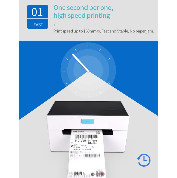 POS-9220 100x150mm Thermal Express Bill Self-adhesive Label Printer, USB with Holder Version, UK Plug - Receipt Printers by PMC Jewellery | Online Shopping South Africa | PMC Jewellery | Buy Now Pay Later Mobicred