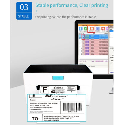 POS-9220 100x150mm Thermal Express Bill Self-adhesive Label Printer, USB + Bluetooth with Holder Version, US Plug - Printer by PMC Jewellery | Online Shopping South Africa | PMC Jewellery | Buy Now Pay Later Mobicred