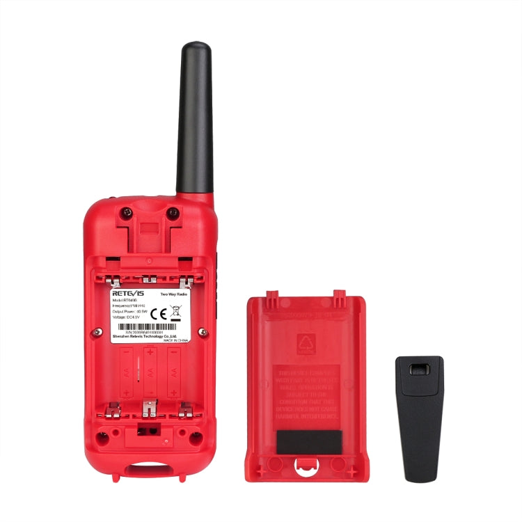 1 Pair RETEVIS RT649B 0.5W EU Frequency 446.00625-446.19375MHz 16CHS Two Way Radio Handheld Walkie Talkie, EU Plug(Red) - Handheld Walkie Talkie by RETEVIS | Online Shopping South Africa | PMC Jewellery | Buy Now Pay Later Mobicred