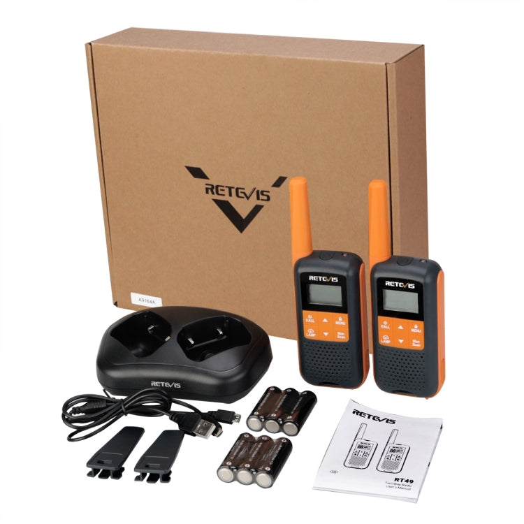 1 Pair RETEVIS RT49 462.5500-467.7125MHz 22CHS FRS License-free Handheld Walkie Talkie, US Plug - Handheld Walkie Talkie by RETEVIS | Online Shopping South Africa | PMC Jewellery | Buy Now Pay Later Mobicred