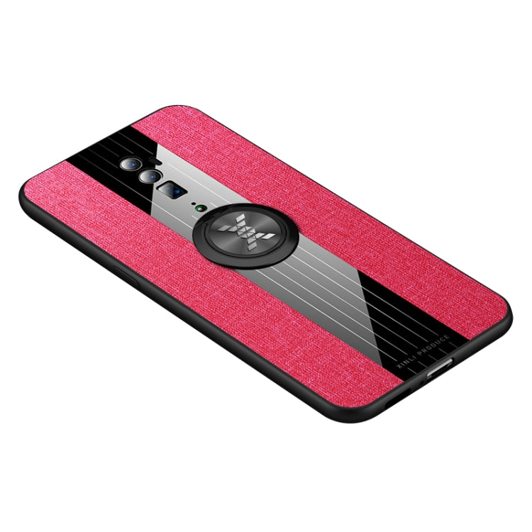 For OPPO Reno 10x Zoom XINLI Stitching Cloth Textue Shockproof TPU Protective Case with Ring Holder(Red) - OPPO Cases by XINLI | Online Shopping South Africa | PMC Jewellery | Buy Now Pay Later Mobicred