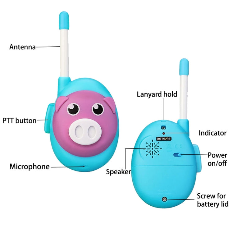 1 Pair RETEVIS RB616 EU Frequency PMR446 1CHS License-free Cartoon Children Handheld Walkie Talkie - Children by RETEVIS | Online Shopping South Africa | PMC Jewellery | Buy Now Pay Later Mobicred