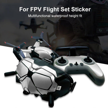 FPV-TZ-SF 4 in 1 Waterproof Anti-Scratch Decal Skin Wrap Stickers Personalized Film Kits for DJI FPV Drone & Goggles V2 & Remote Control & Rocker(Fluorescent Blue) - Protective Film & Stickers by PMC Jewellery | Online Shopping South Africa | PMC Jewellery | Buy Now Pay Later Mobicred