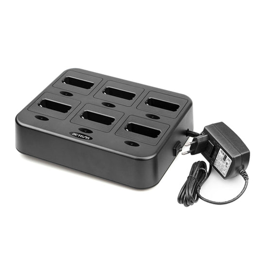 RETEVIS RTC22 Multi-function Six-Way Walkie Talkie Charger for Retevis RT22, EU Plug - Batteries & Chargers by RETEVIS | Online Shopping South Africa | PMC Jewellery | Buy Now Pay Later Mobicred