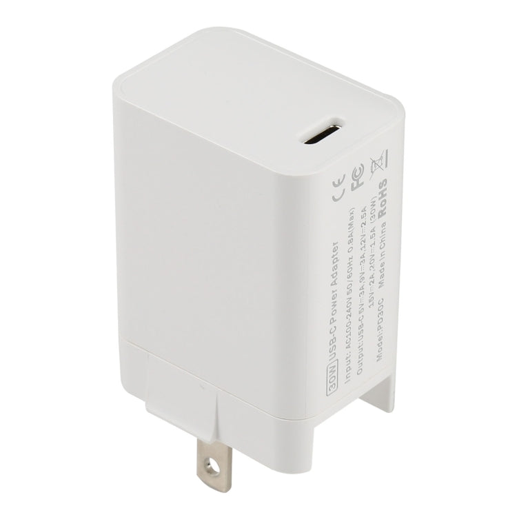 PD30C 30W USB-C / Type-C Port Fast Charging Travel Charger(US Plug) - USB Charger by PMC Jewellery | Online Shopping South Africa | PMC Jewellery | Buy Now Pay Later Mobicred