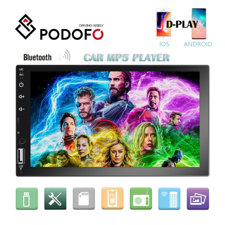 Q3161 7 inch Car MP5 Player Support FM / TF / Bluetooth with Remote Controler - free shipping - PMC TechLife - Order now!