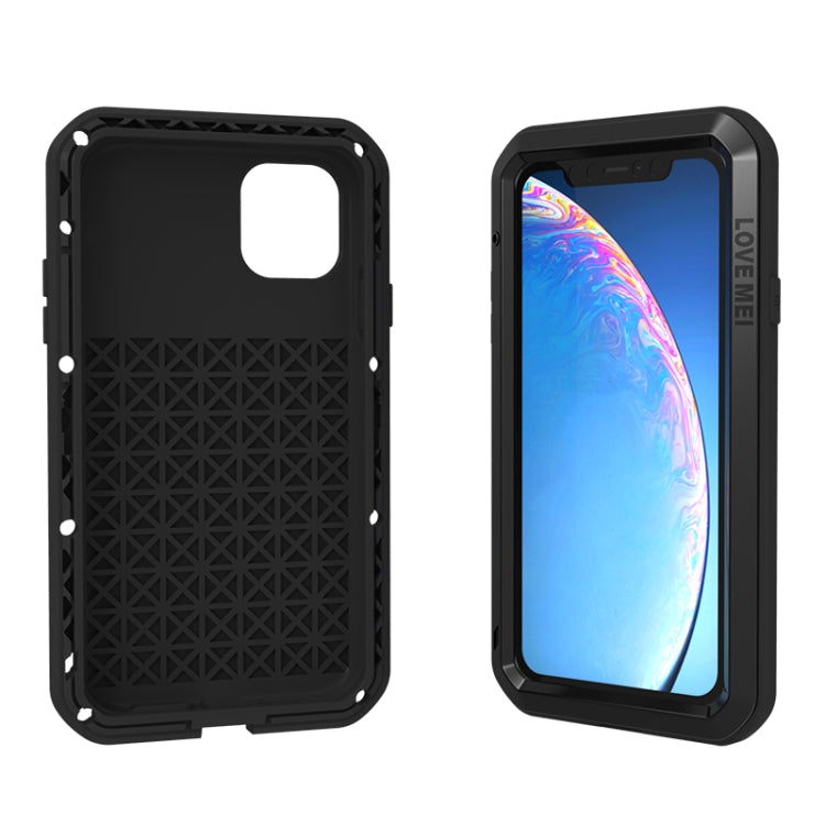 For iPhone 11 Pro Max LOVE MEI Metal Shockproof Waterproof Dustproof Protective Case(Black) - iPhone 11 Pro Max Cases by LOVE MEI | Online Shopping South Africa | PMC TechLife | Buy Now Pay Later Mobicred