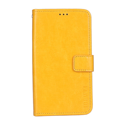 For Sharp Aquos R6 idewei Crazy Horse Texture Horizontal Flip Leather Case with Holder & Card Slots & Wallet(Yellow) - More Brand by idewei | Online Shopping South Africa | PMC Jewellery | Buy Now Pay Later Mobicred