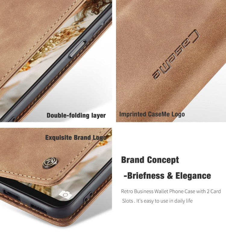 For Samsung Galaxy A22 5G CaseMe 013 Multifunctional Horizontal Flip Leather Case with Card Slot & Holder & Wallet(Brown) - Galaxy Phone Cases by CaseMe | Online Shopping South Africa | PMC Jewellery | Buy Now Pay Later Mobicred